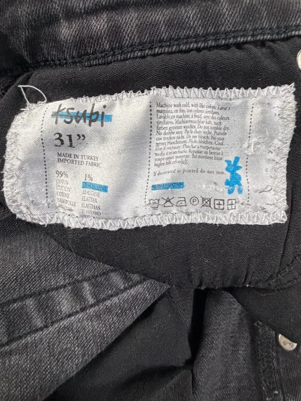 Ksubi Chitch Boneyard Black Slim Fit Distressed Jeans - Men's Size 31 - VGUC